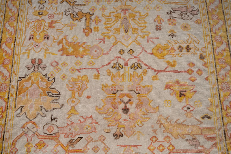 3x12 Beige and Yellow Turkish Traditional Runner