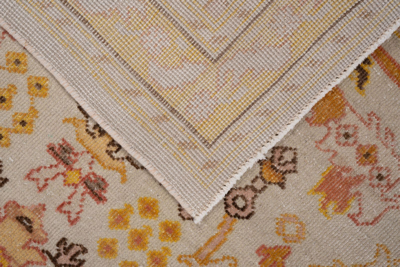 3x12 Beige and Yellow Turkish Traditional Runner