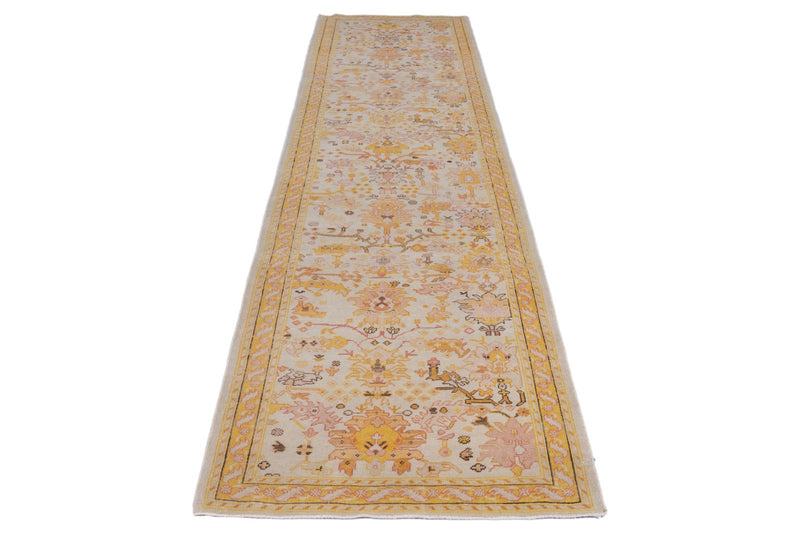 3x12 Beige and Yellow Turkish Traditional Runner