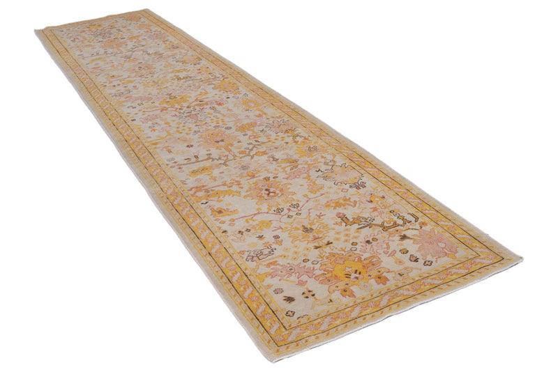 3x12 Beige and Yellow Turkish Traditional Runner