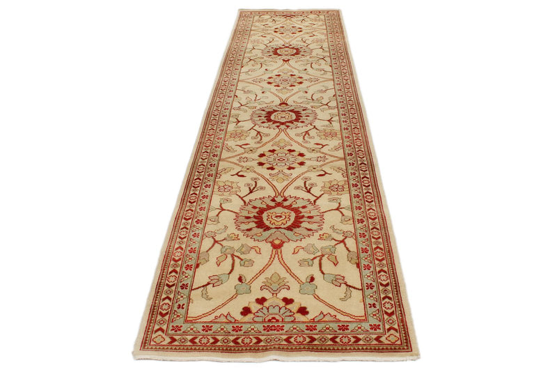 3x12 Ivory and Rust Turkish Traditional Runner