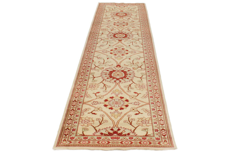 3x12 Ivory and Rust Turkish Traditional Runner