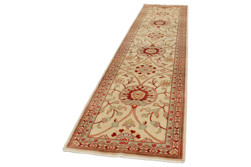 3x12 Ivory and Rust Turkish Traditional Runner