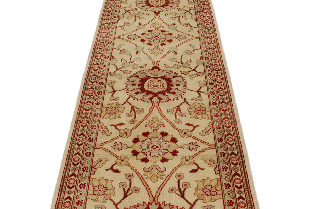3x12 Ivory and Rust Turkish Traditional Runner