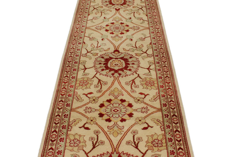 3x12 Ivory and Rust Turkish Traditional Runner