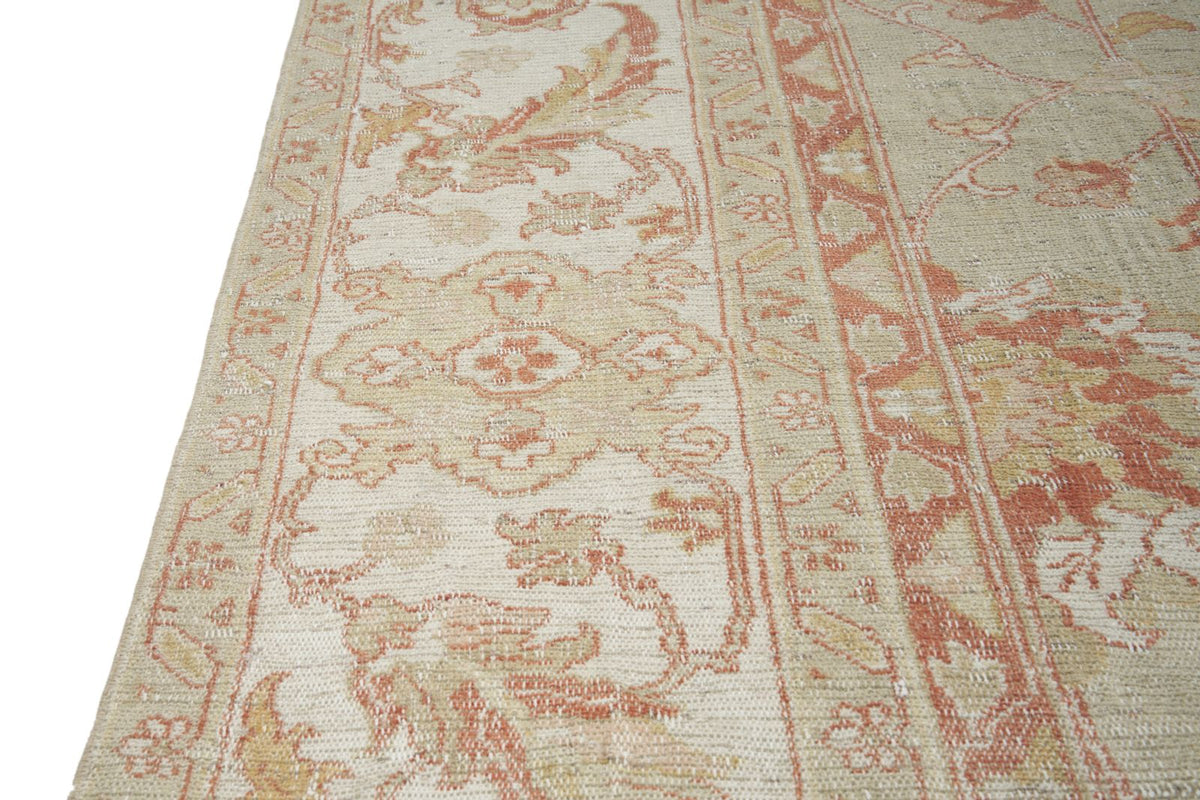 9x12 Light Green and Rust Turkish Traditional Rug