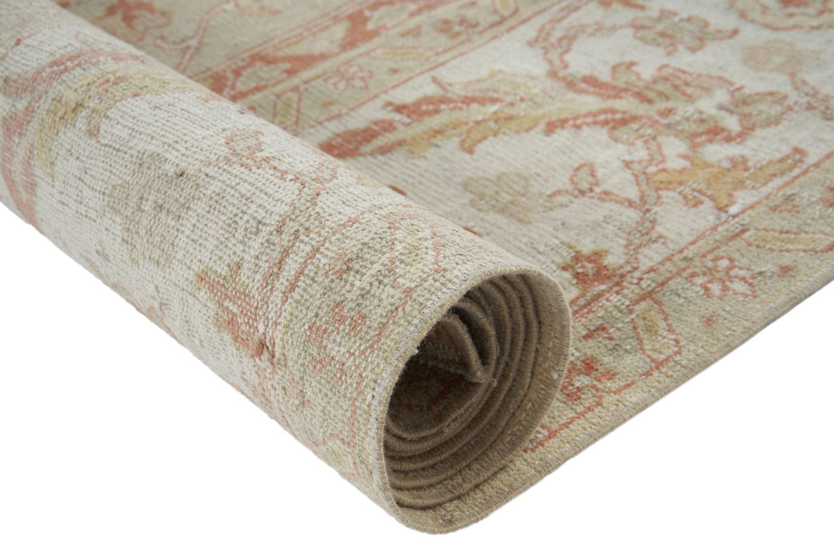 9x12 Light Green and Rust Turkish Traditional Rug