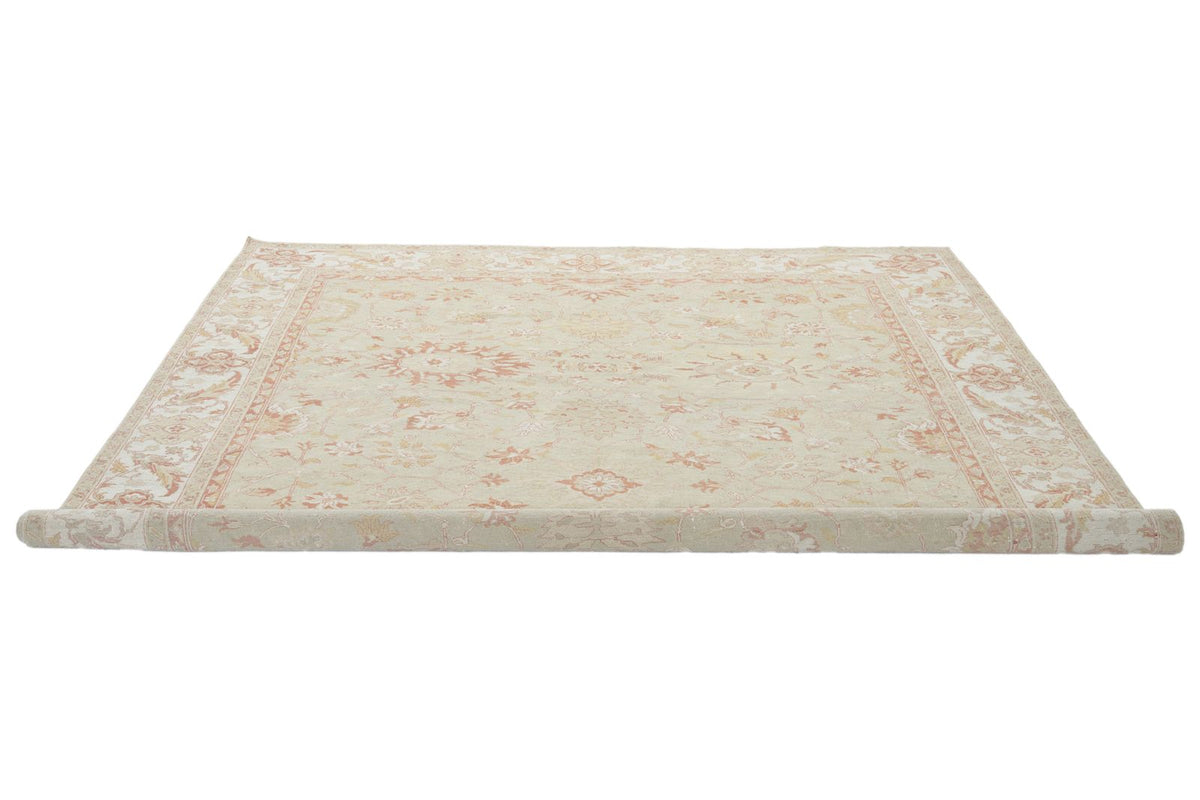 9x12 Light Green and Rust Turkish Traditional Rug