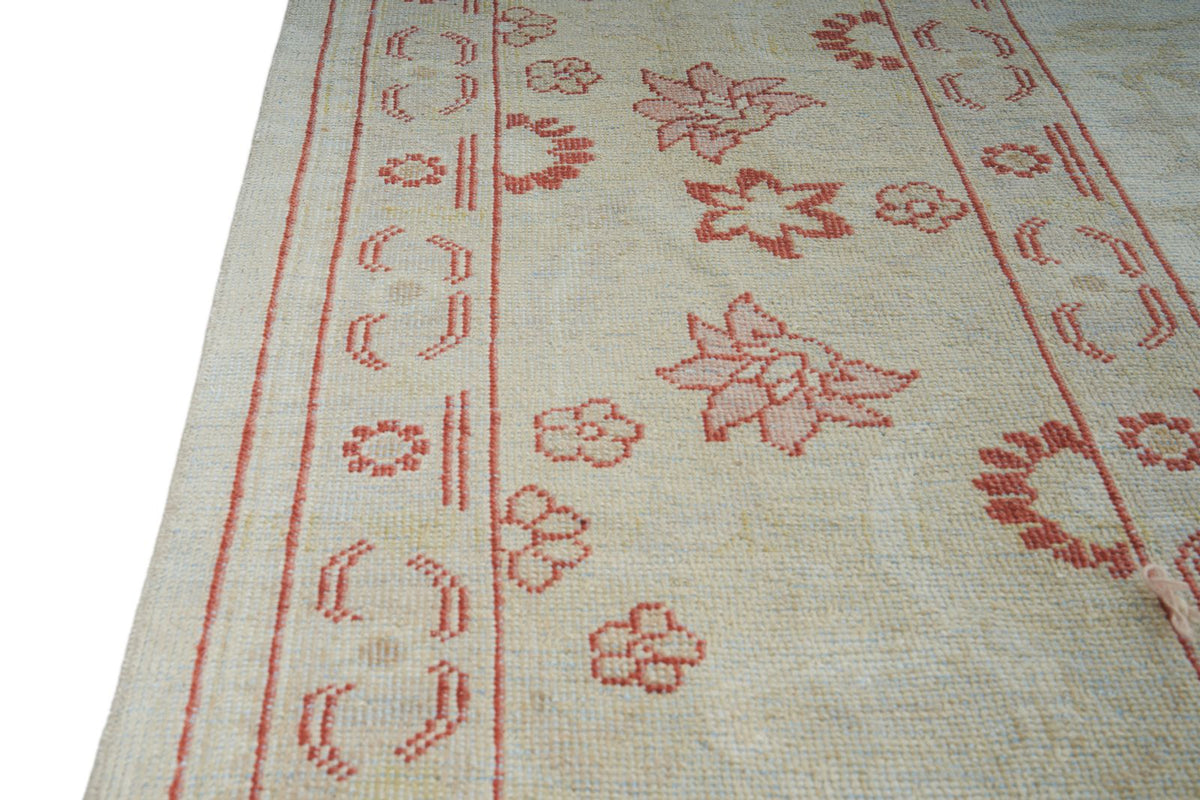 9x12 Ivory and Gold Turkish Traditional Rug