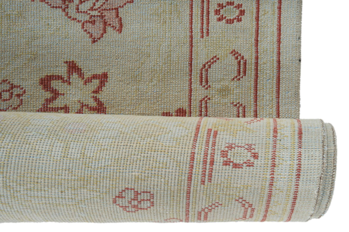 9x12 Ivory and Gold Turkish Traditional Rug