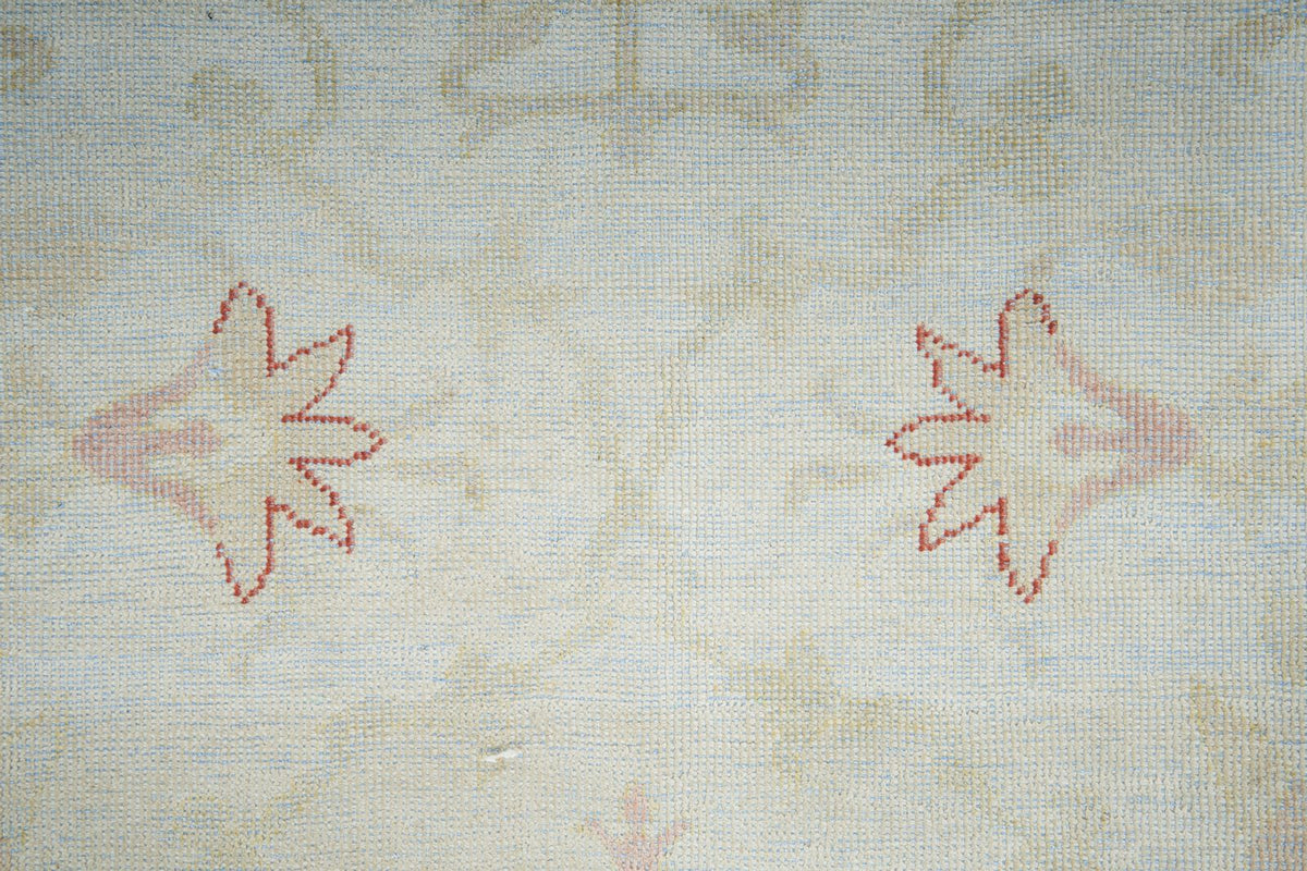 9x12 Ivory and Gold Turkish Traditional Rug