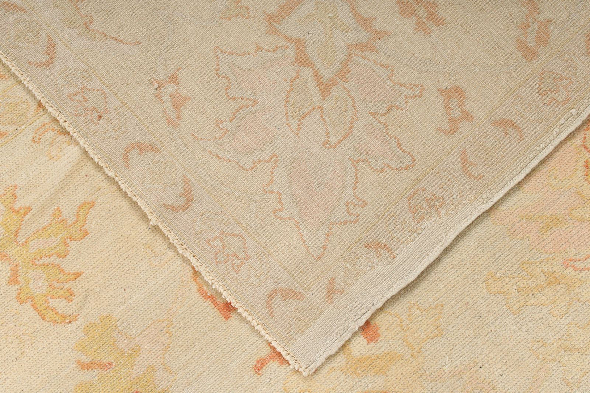 8x10 Ivory and Gold Turkish Traditional Rug