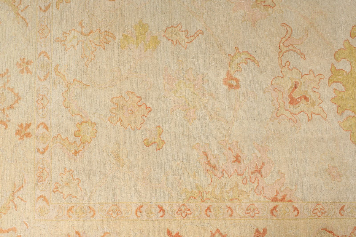 8x10 Ivory and Gold Turkish Traditional Rug