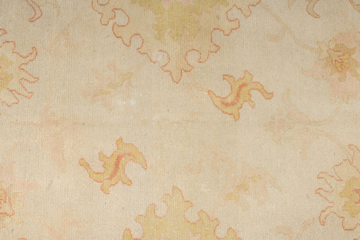 8x10 Ivory and Gold Turkish Traditional Rug