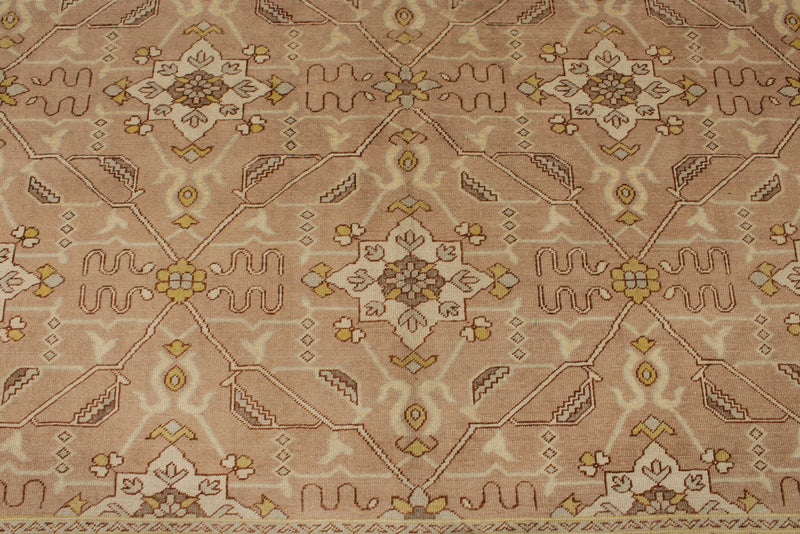 10x14 Beige and Light Brown Turkish Traditional Rug