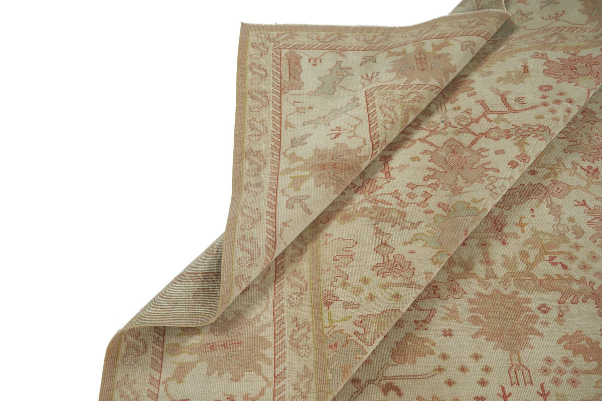 12x13 Ivory and Brown Turkish Traditional Rug