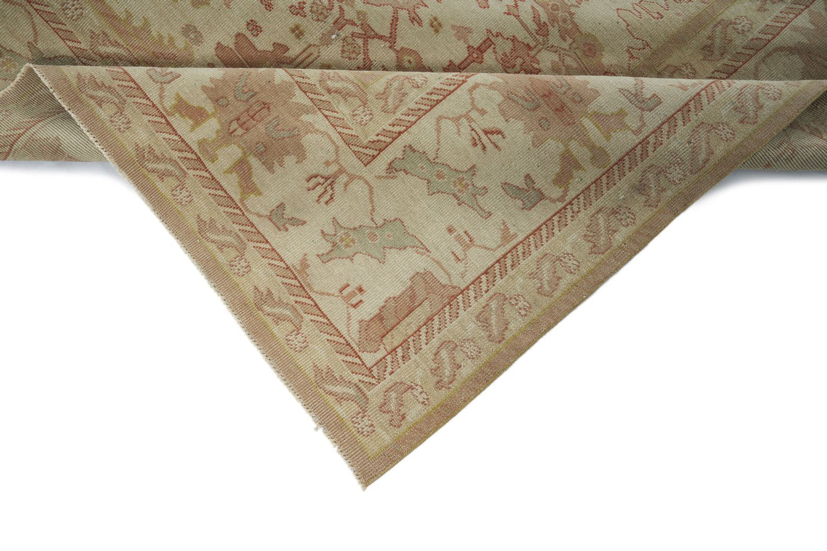 12x13 Ivory and Brown Turkish Traditional Rug
