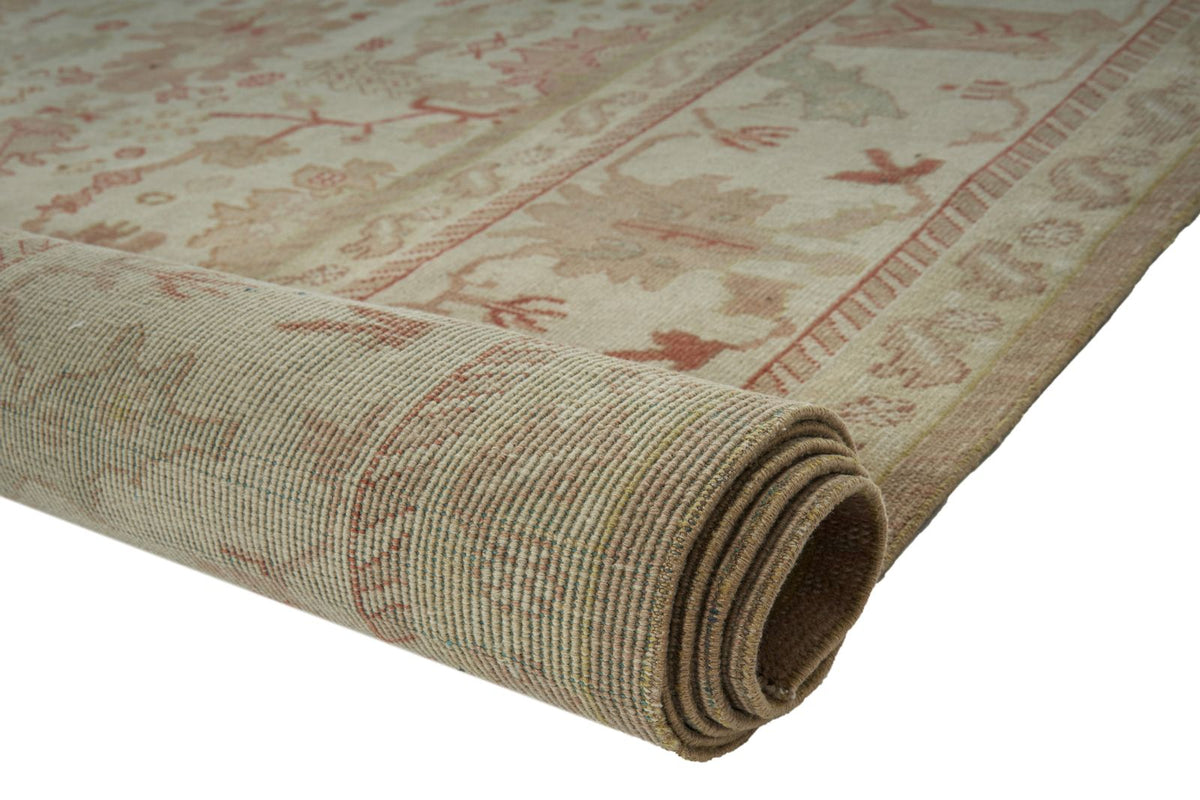 12x13 Ivory and Brown Turkish Traditional Rug