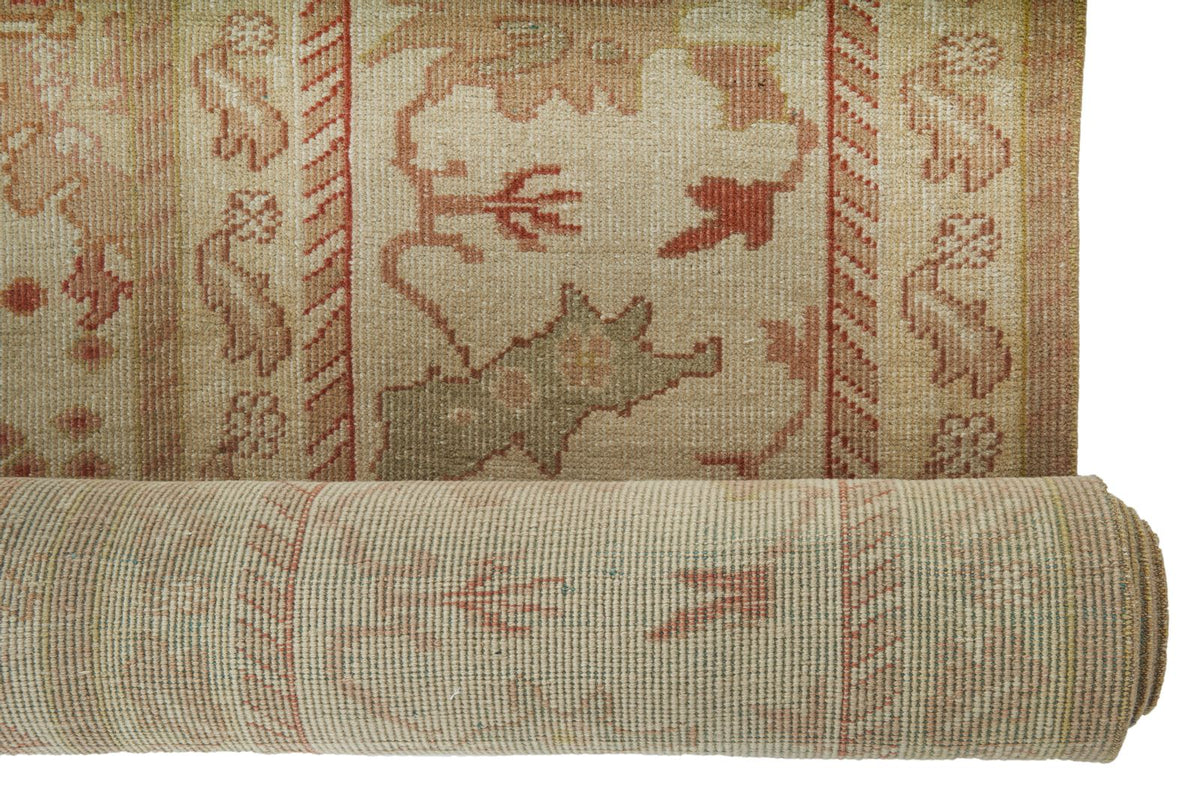 12x13 Ivory and Brown Turkish Traditional Rug