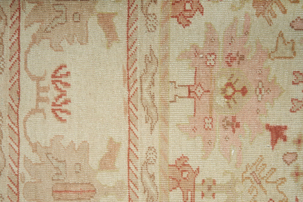 12x13 Ivory and Brown Turkish Traditional Rug