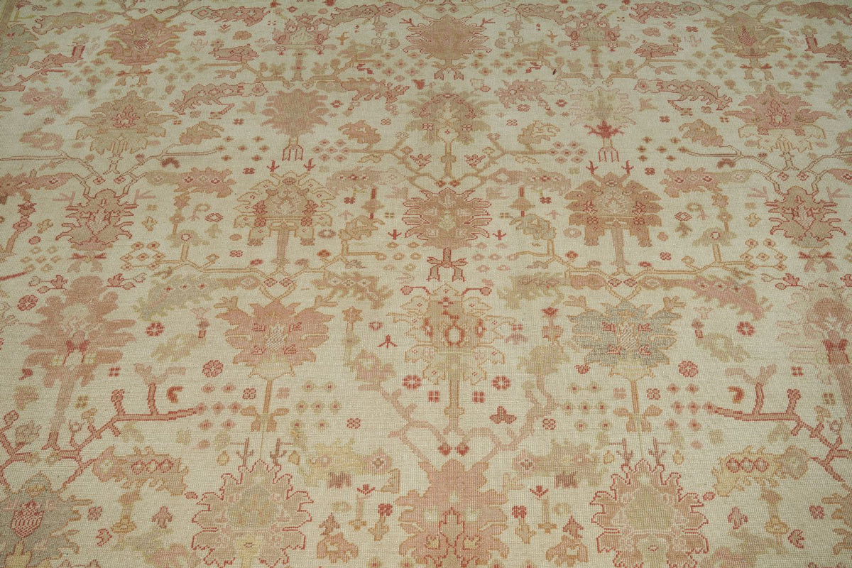 12x13 Ivory and Brown Turkish Traditional Rug