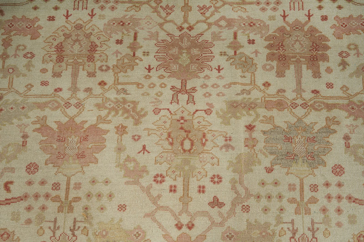 12x13 Ivory and Brown Turkish Traditional Rug