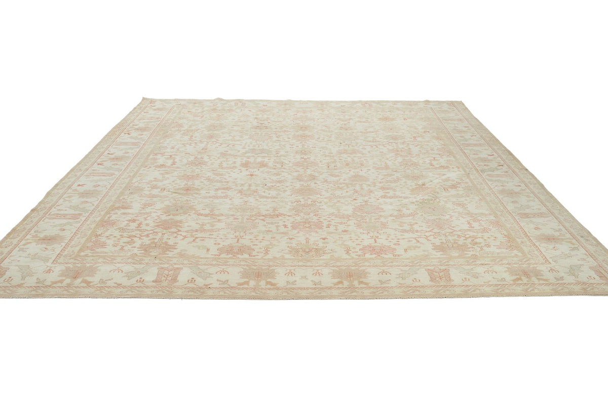 12x13 Ivory and Brown Turkish Traditional Rug