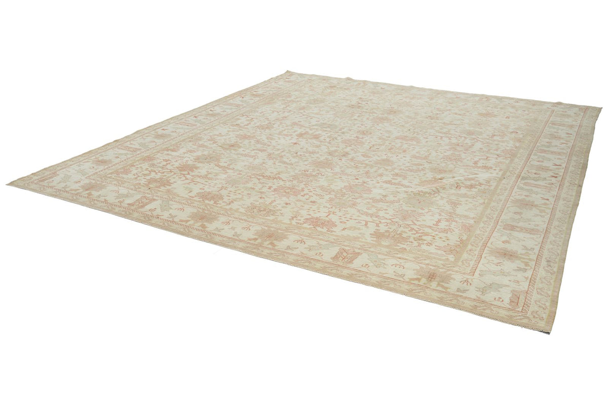 12x13 Ivory and Brown Turkish Traditional Rug