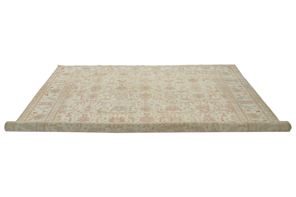 12x13 Ivory and Brown Turkish Traditional Rug