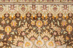 4x6 Brown and Beige Turkish Silk Rug