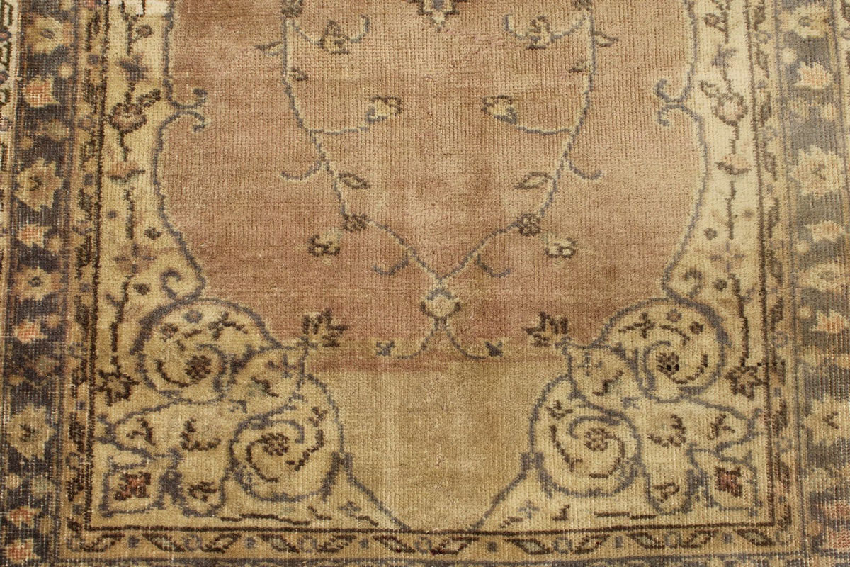 3x12 Pink and Ivory Turkish Tribal Runner