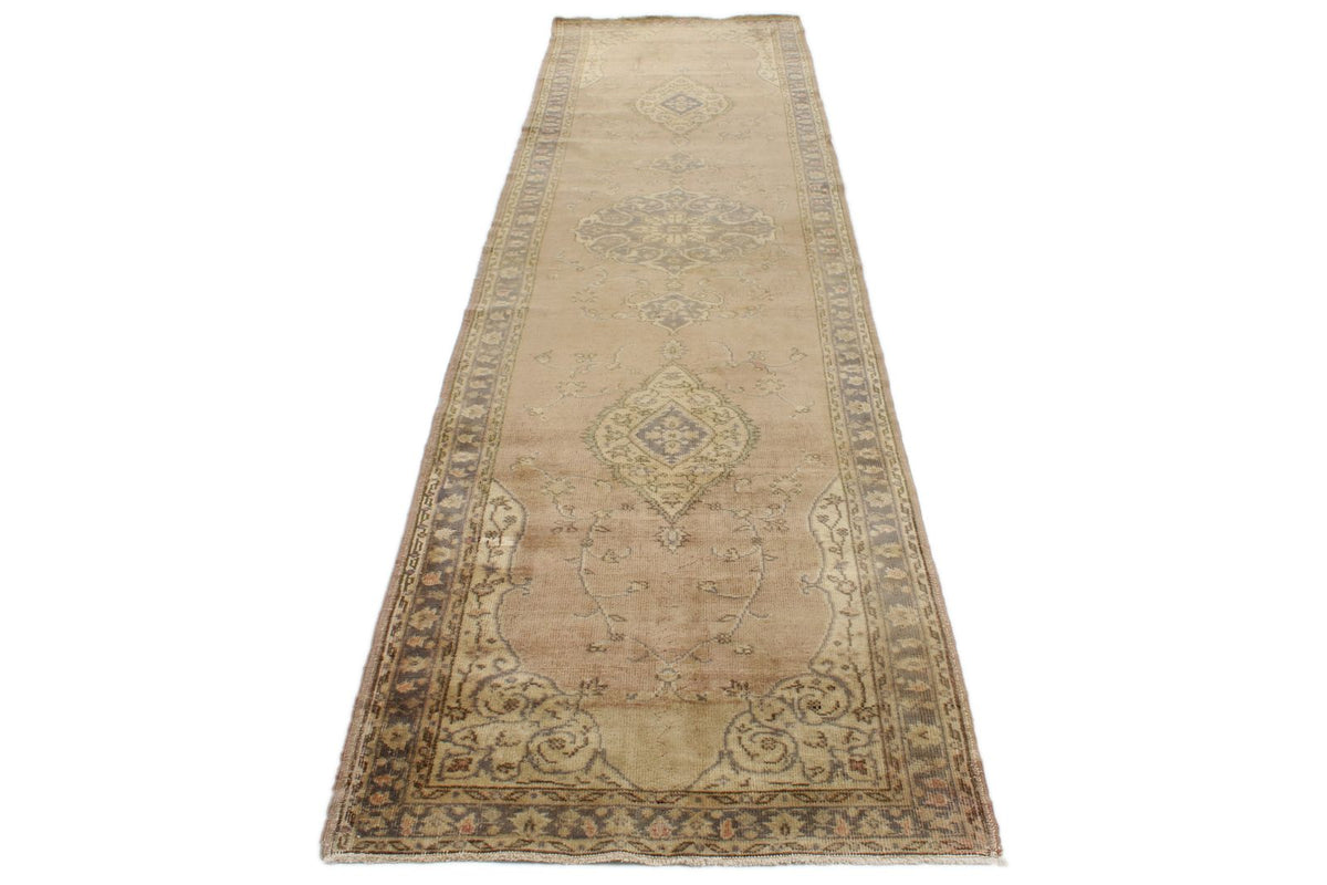 3x12 Pink and Ivory Turkish Tribal Runner