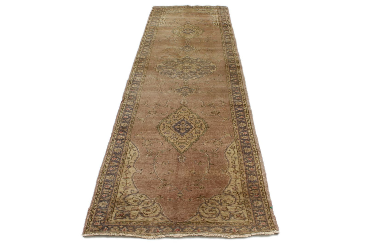 3x12 Pink and Ivory Turkish Tribal Runner