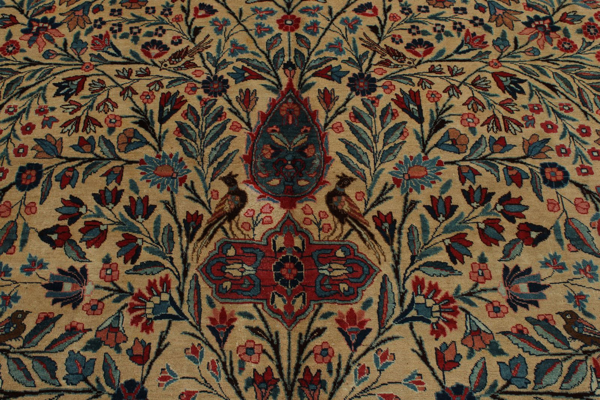 10x13 Navy and Beige Persian Traditional Rug