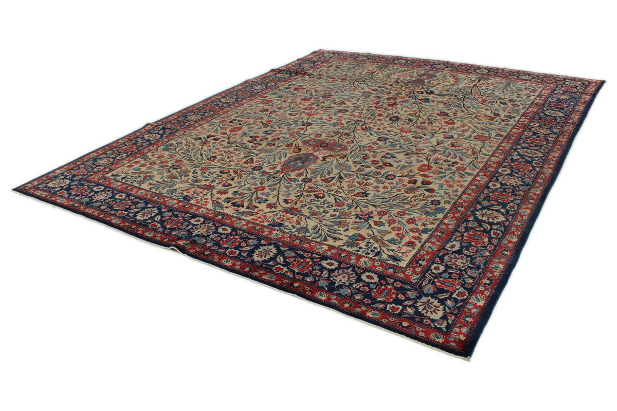 10x13 Navy and Beige Persian Traditional Rug