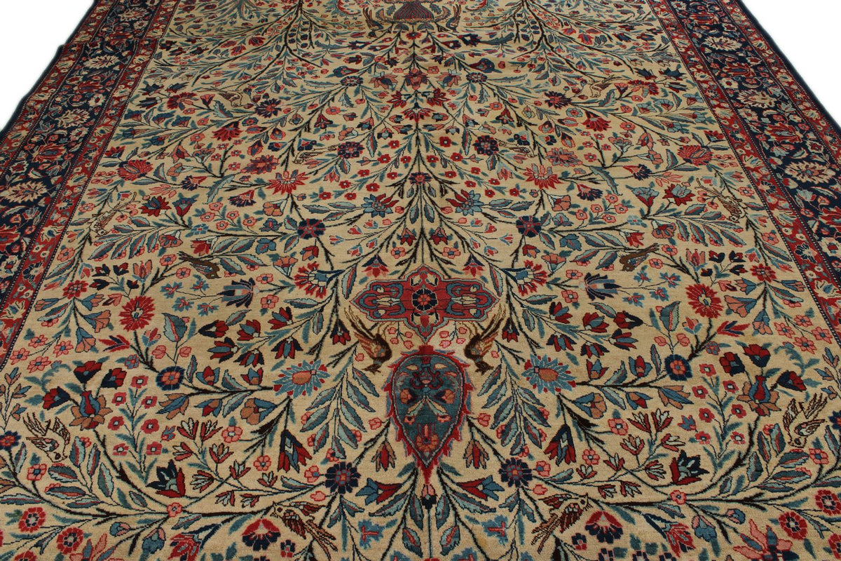 10x13 Navy and Beige Persian Traditional Rug