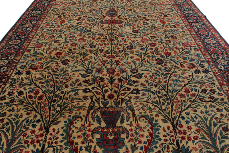 10x13 Navy and Beige Persian Traditional Rug