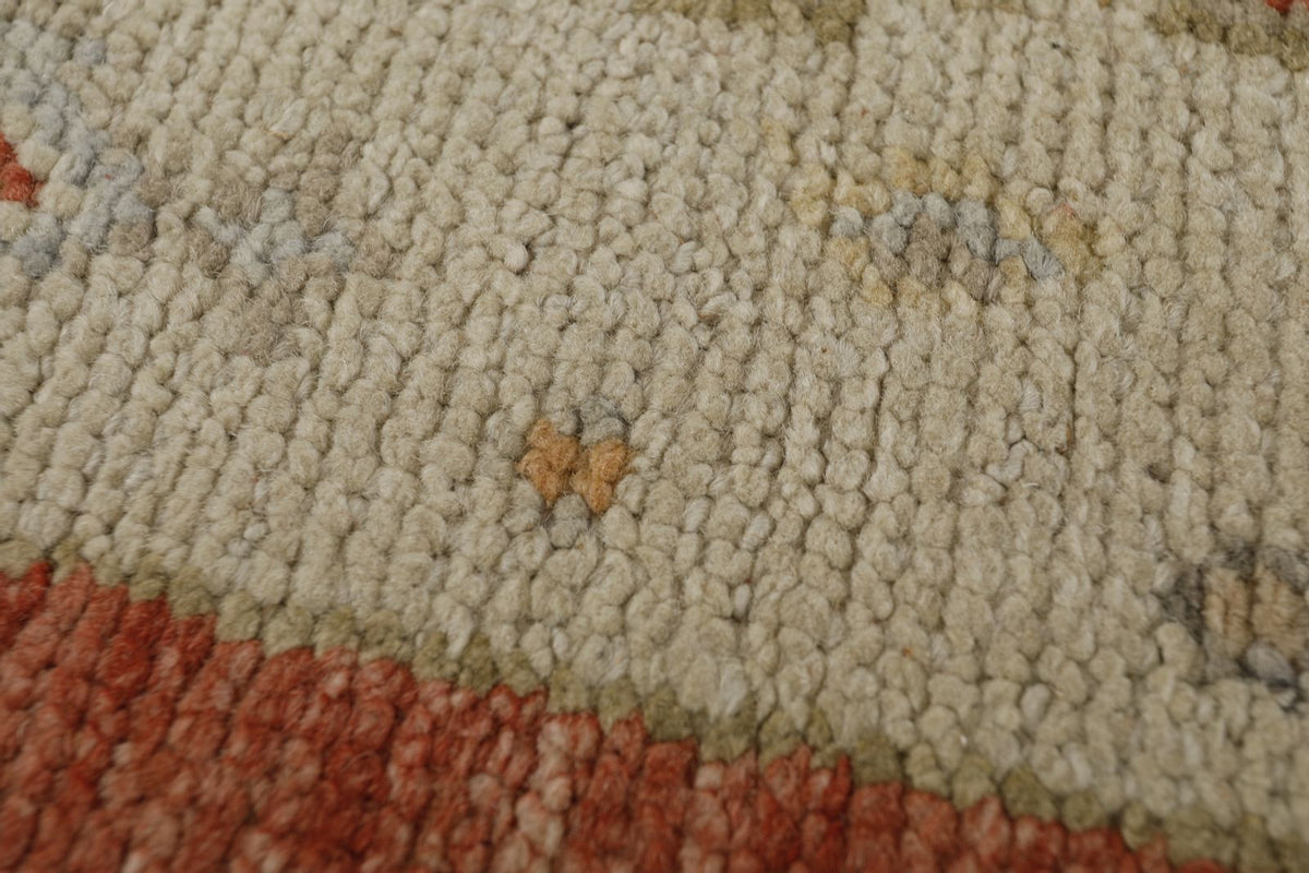 3x11 Red and Ivory Oushak Runner