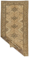 5x11 Brown and Green Turkish Tribal Runner