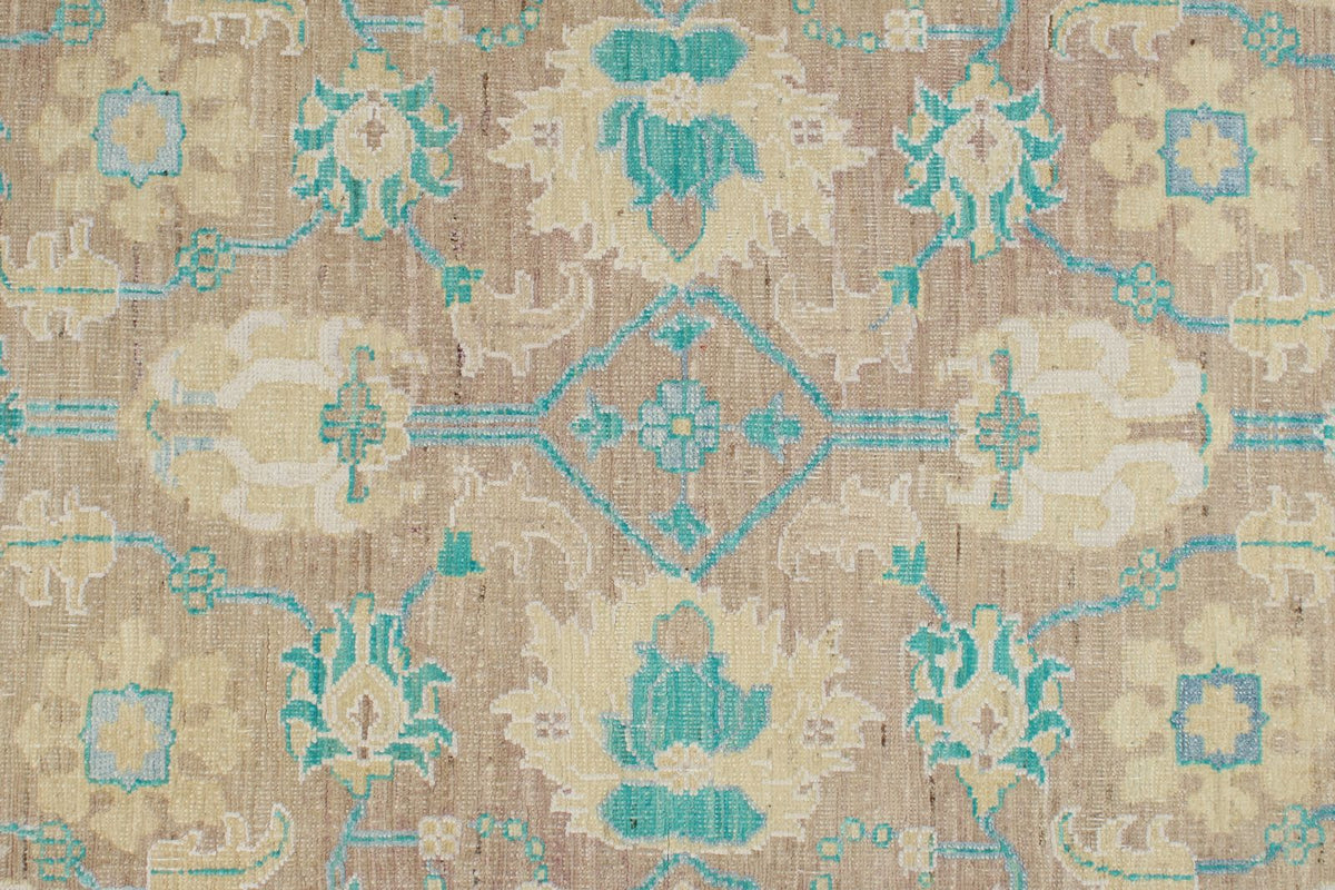 3x15 Purple and Blue Turkish Oushak Runner