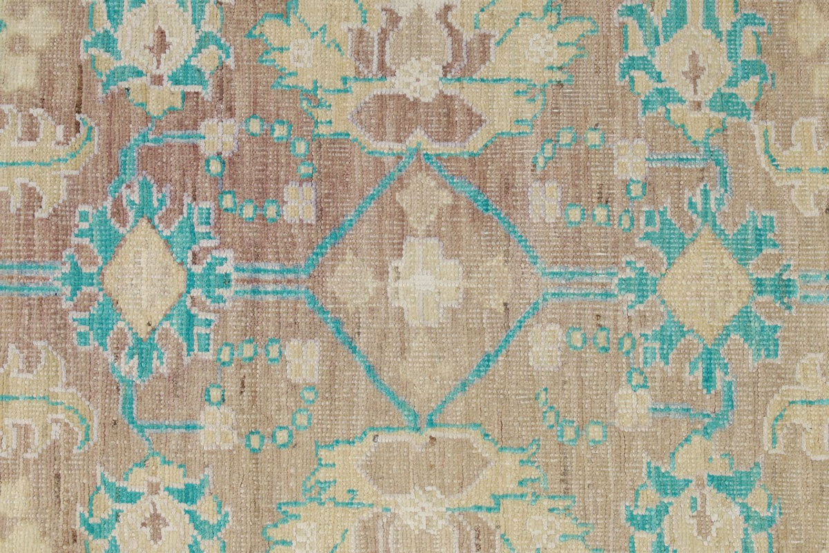 3x15 Purple and Blue Turkish Oushak Runner