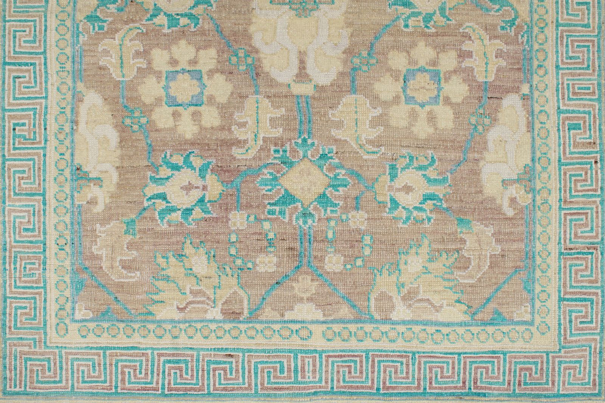 3x15 Purple and Blue Turkish Oushak Runner