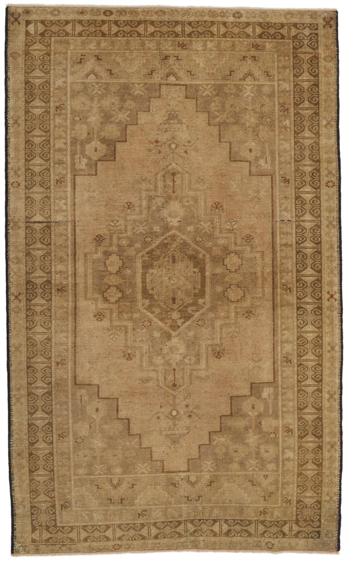 4x7 Brown Turkish Tribal Rug