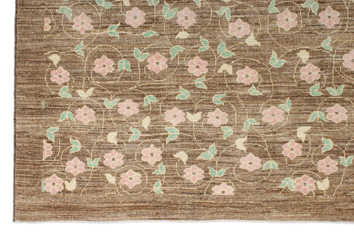 10x13 Brown and Multicolor Modern Contemporary Rug