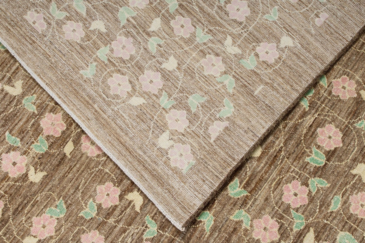 10x13 Brown and Multicolor Modern Contemporary Rug