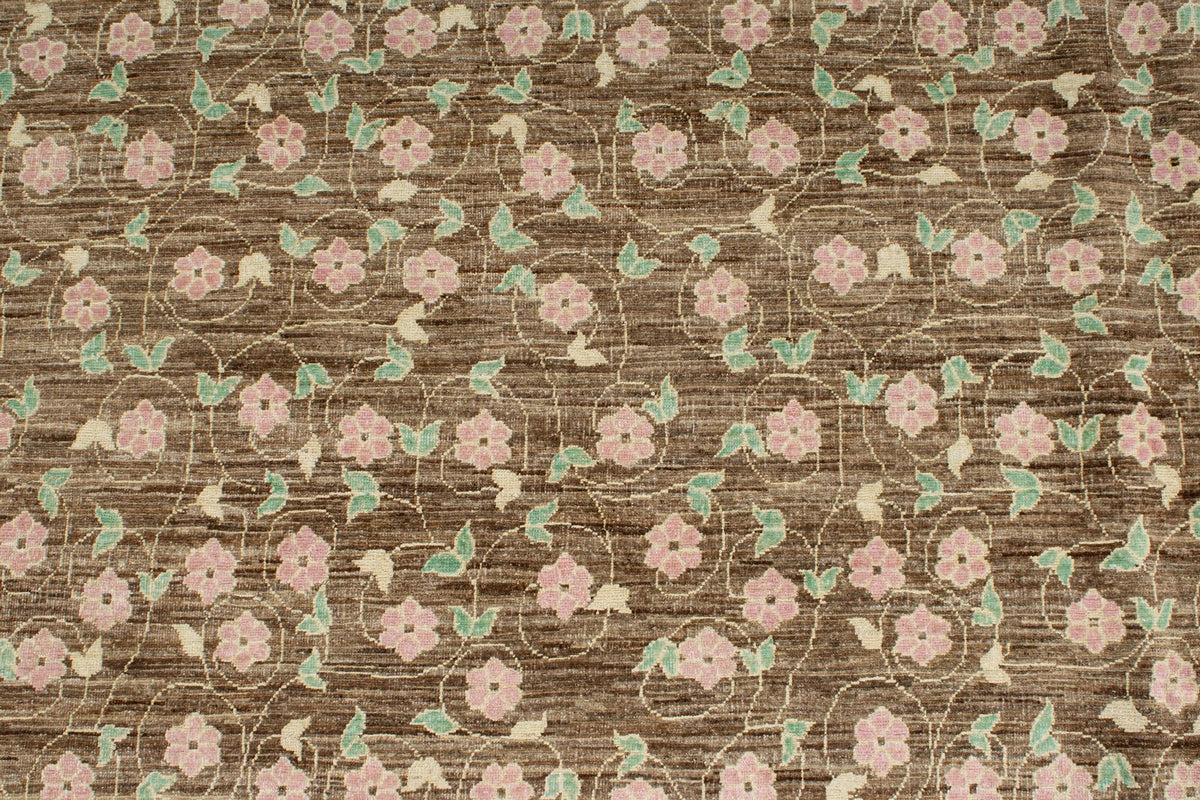 10x13 Brown and Multicolor Modern Contemporary Rug