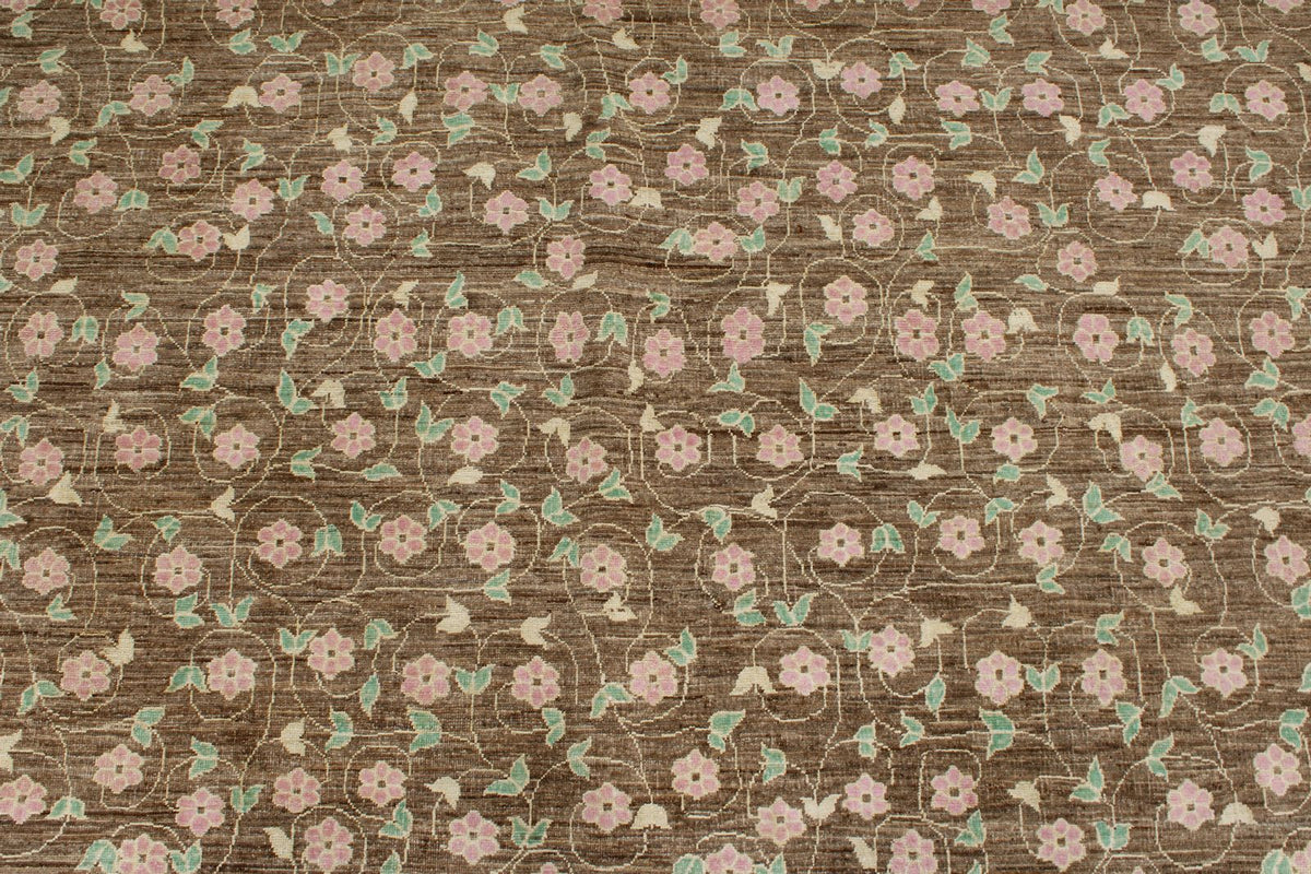 10x13 Brown and Multicolor Modern Contemporary Rug
