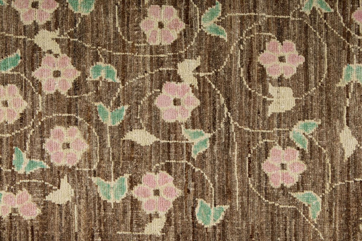 10x13 Brown and Multicolor Modern Contemporary Rug