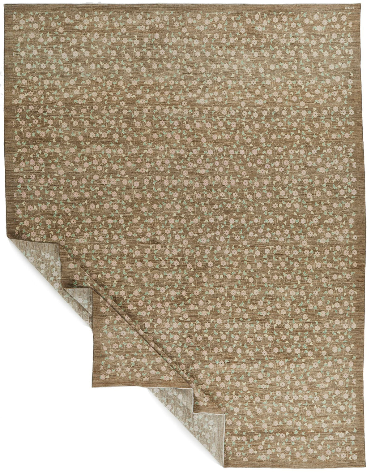 10x13 Brown and Multicolor Modern Contemporary Rug
