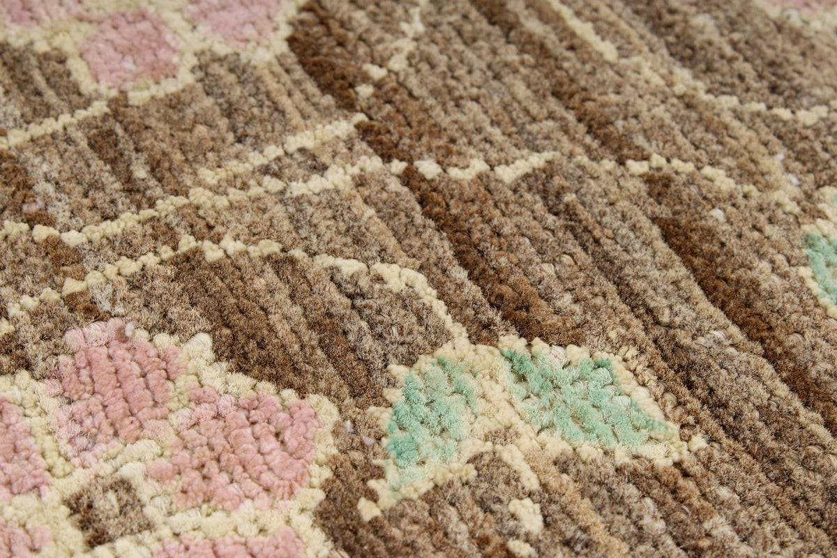 10x13 Brown and Multicolor Modern Contemporary Rug
